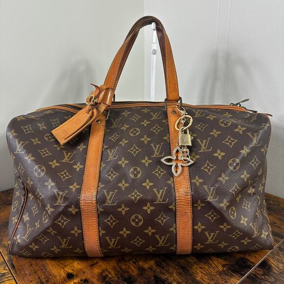 Louis Vuitton Vintage Monogram Sac Souple 45 Duffle Bag Boston Travel - Picture 1 of 16